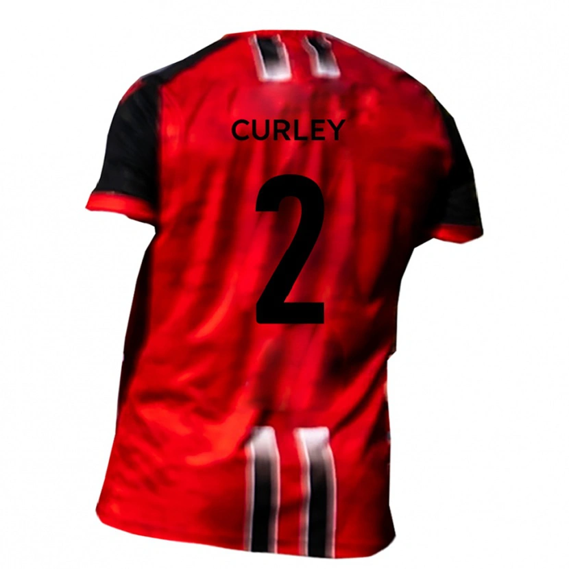 Danxen Heren Matt Curley #2 Rood Zwart Thuisshirt Thuistenue 2025/26 T-Shirt België