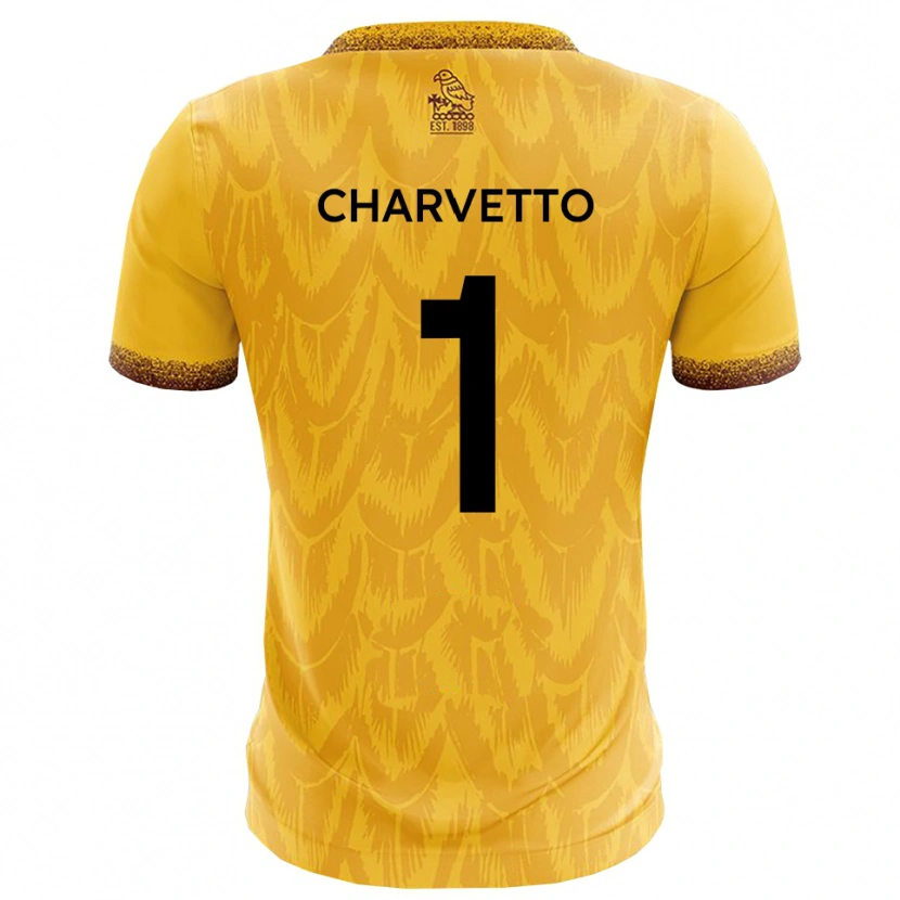 Danxen Heren Michael Charvetto #1 Geel Bruin Thuisshirt Thuistenue 2025/26 T-Shirt België