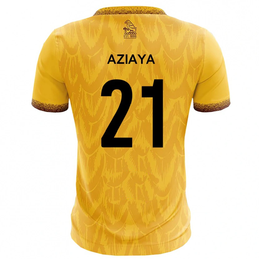 Danxen Heren David Aziaya #21 Geel Bruin Thuisshirt Thuistenue 2025/26 T-Shirt België
