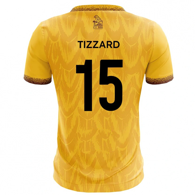 Danxen Heren Will Tizzard #15 Geel Bruin Thuisshirt Thuistenue 2025/26 T-Shirt België