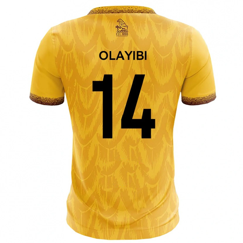 Danxen Heren Daniel Olayibi #14 Geel Bruin Thuisshirt Thuistenue 2025/26 T-Shirt België