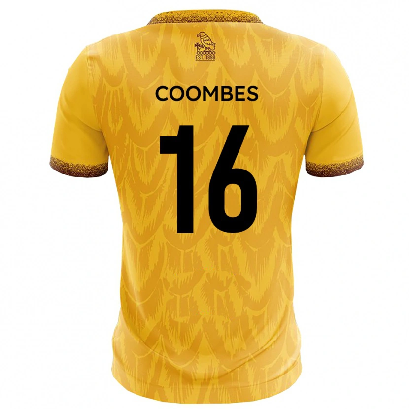 Danxen Heren Jay Coombes #16 Geel Bruin Thuisshirt Thuistenue 2025/26 T-Shirt België