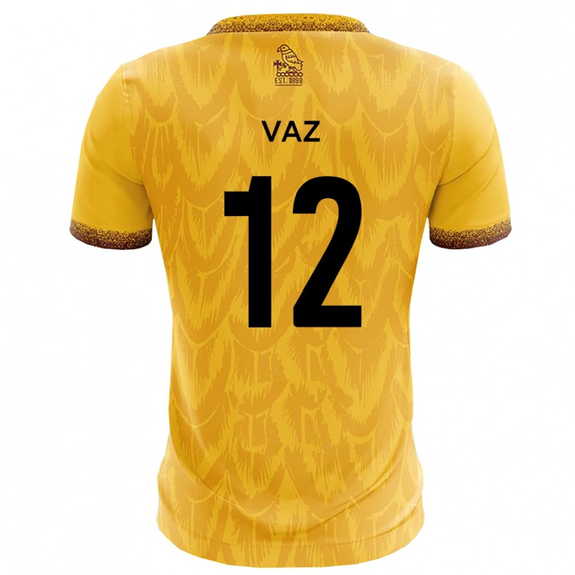 Danxen Heren Eduino Vaz #12 Geel Bruin Thuisshirt Thuistenue 2025/26 T-Shirt België