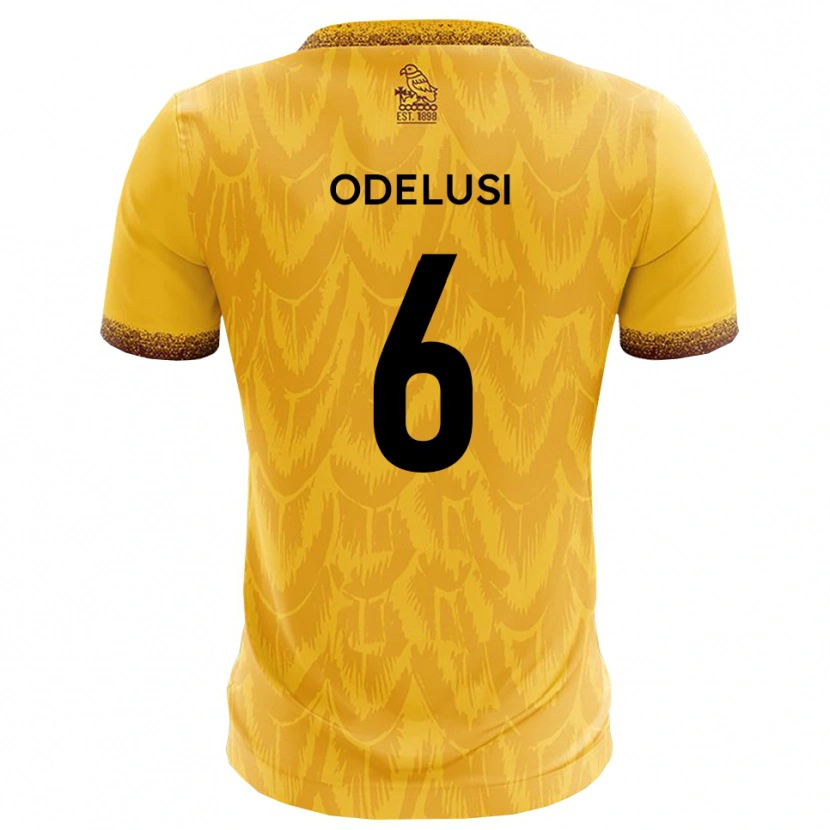 Danxen Heren Siju Odelusi #6 Geel Bruin Thuisshirt Thuistenue 2025/26 T-Shirt België