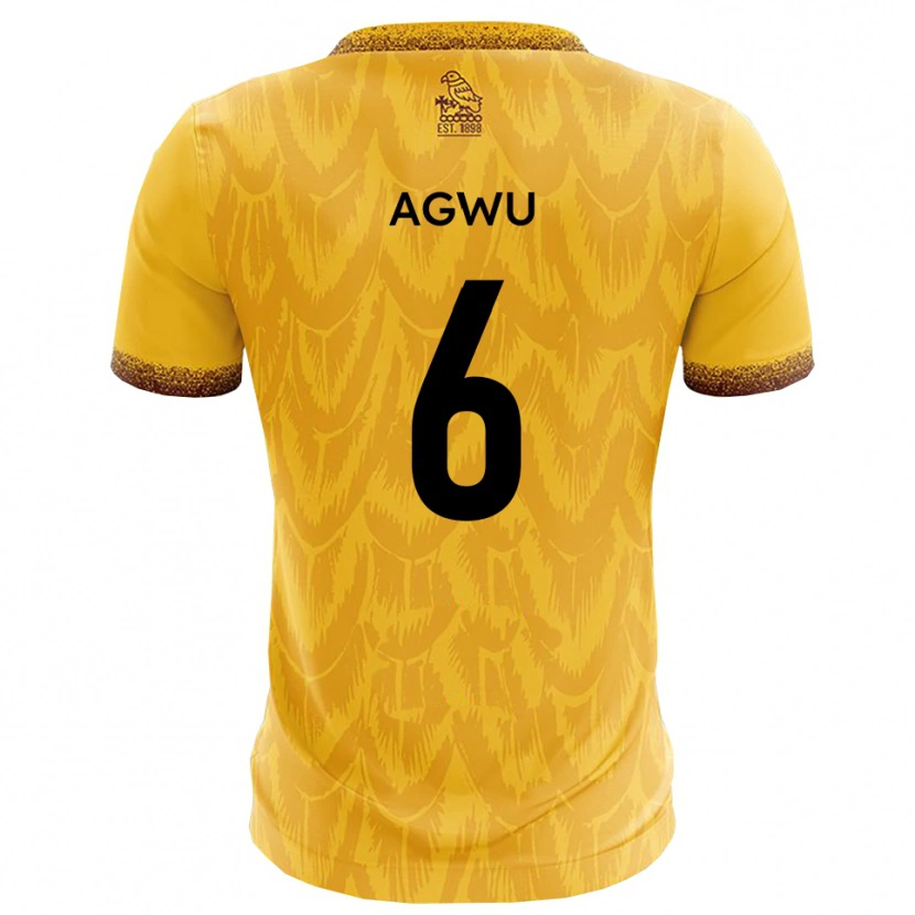 Danxen Heren Michael Agwu #6 Geel Bruin Thuisshirt Thuistenue 2025/26 T-Shirt België