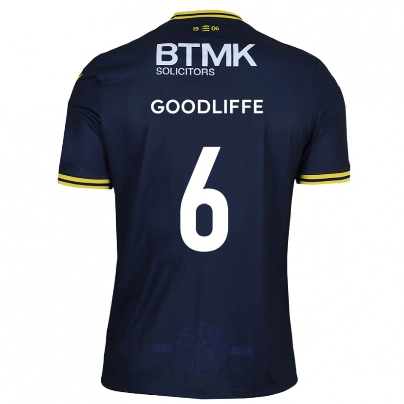Danxen Heren Ben Goodliffe #6 Marine Geel Thuisshirt Thuistenue 2025/26 T-Shirt België