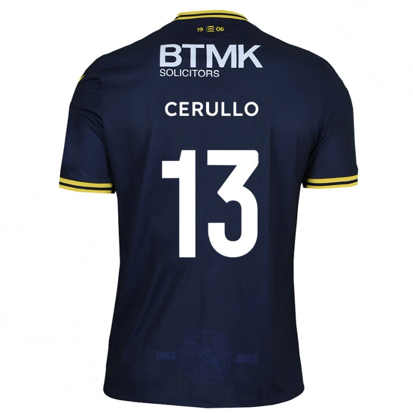 Danxen Heren Luke Cerullo #13 Marine Geel Thuisshirt Thuistenue 2025/26 T-Shirt België