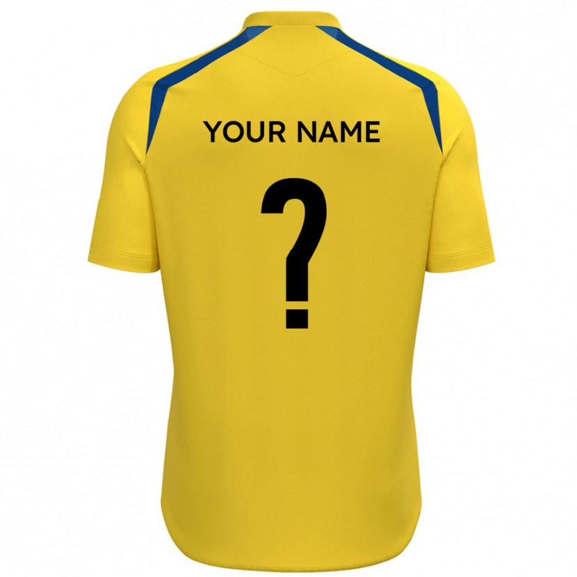 Danxen Heren Uw Naam #0 Geel Blauw Thuisshirt Thuistenue 2025/26 T-Shirt België