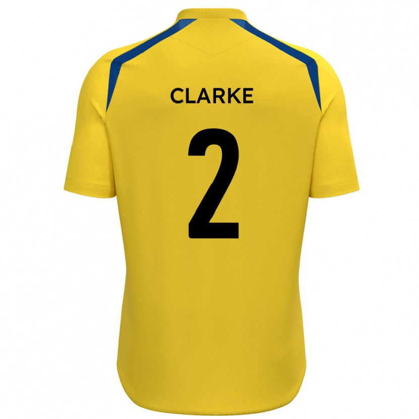 Danxen Heren James Clarke #2 Geel Blauw Thuisshirt Thuistenue 2025/26 T-Shirt België