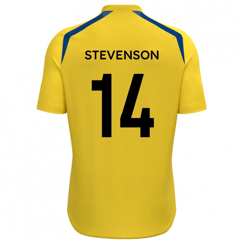 Danxen Heren Bradley Stevenson #14 Geel Blauw Thuisshirt Thuistenue 2025/26 T-Shirt België