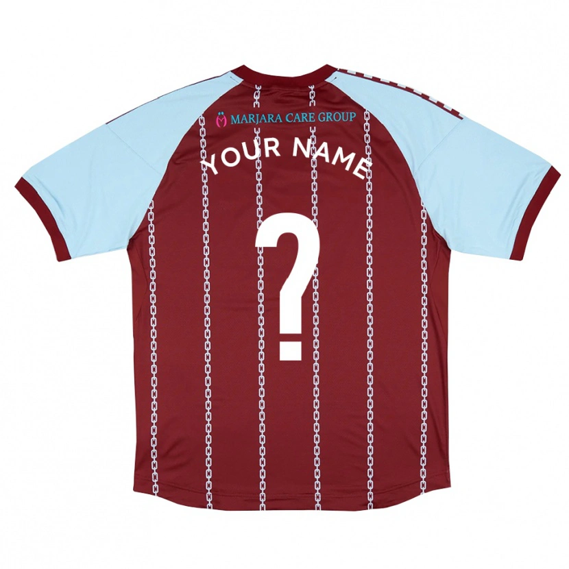 Danxen Heren Uw Naam #0 Hemelsblauw Roest Rood Thuisshirt Thuistenue 2025/26 T-Shirt België