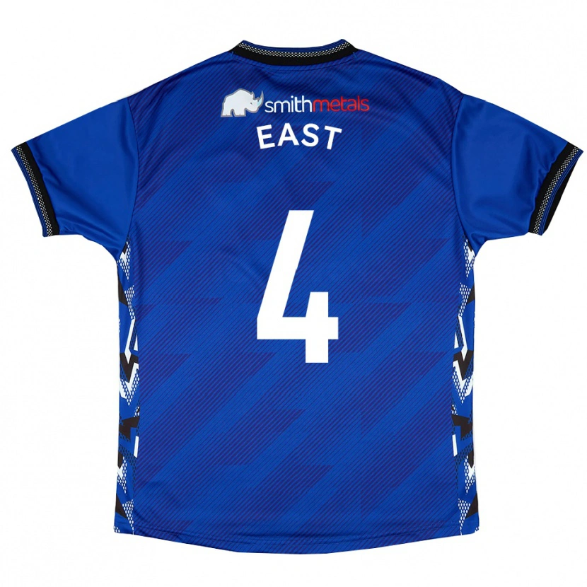 Danxen Heren Ryan East #4 Blauw Wit Thuisshirt Thuistenue 2025/26 T-Shirt België