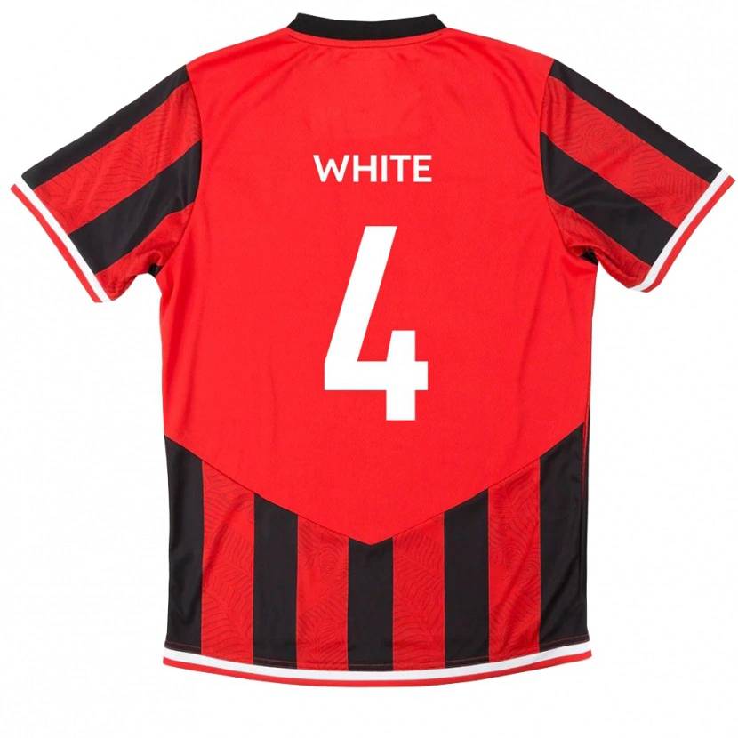 Danxen Heren Tom White #4 Rood Zwart Thuisshirt Thuistenue 2025/26 T-Shirt België