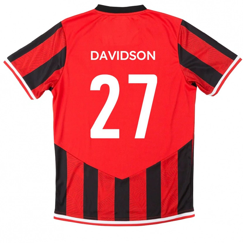 Danxen Heren Mani Davidson #27 Rood Zwart Thuisshirt Thuistenue 2025/26 T-Shirt België