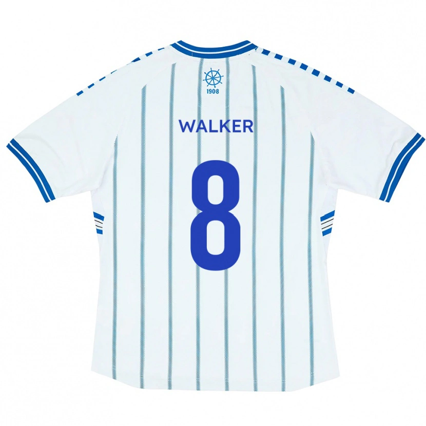 Danxen Heren Brad Walker #8 Wit Blauw Thuisshirt Thuistenue 2025/26 T-Shirt België