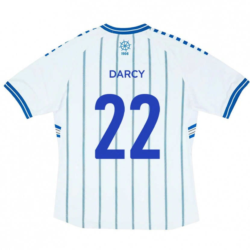Danxen Heren Campbell Darcy #22 Wit Blauw Thuisshirt Thuistenue 2025/26 T-Shirt België