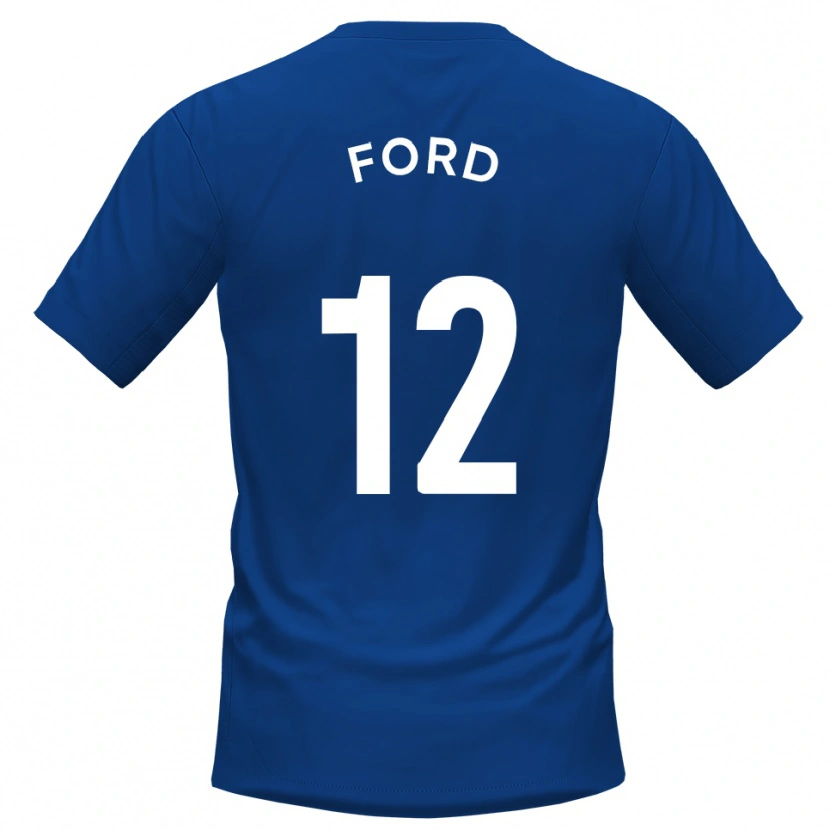 Danxen Heren Nathaniel Ford #12 Blauw Wit Thuisshirt Thuistenue 2025/26 T-Shirt België