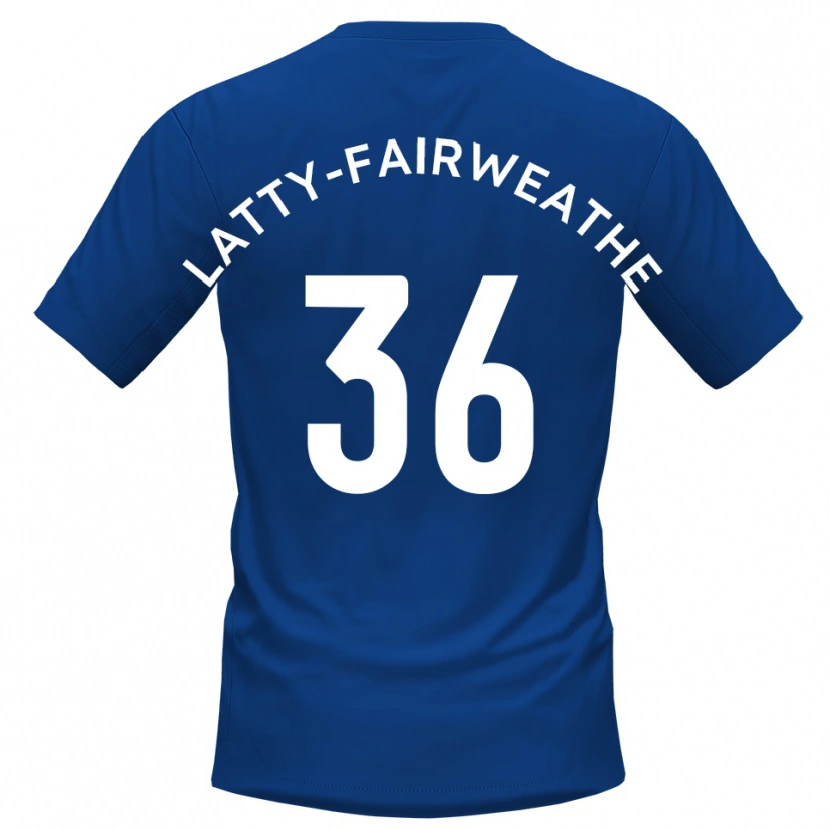 Danxen Heren Thierry Latty-Fairweather #36 Blauw Wit Thuisshirt Thuistenue 2025/26 T-Shirt België
