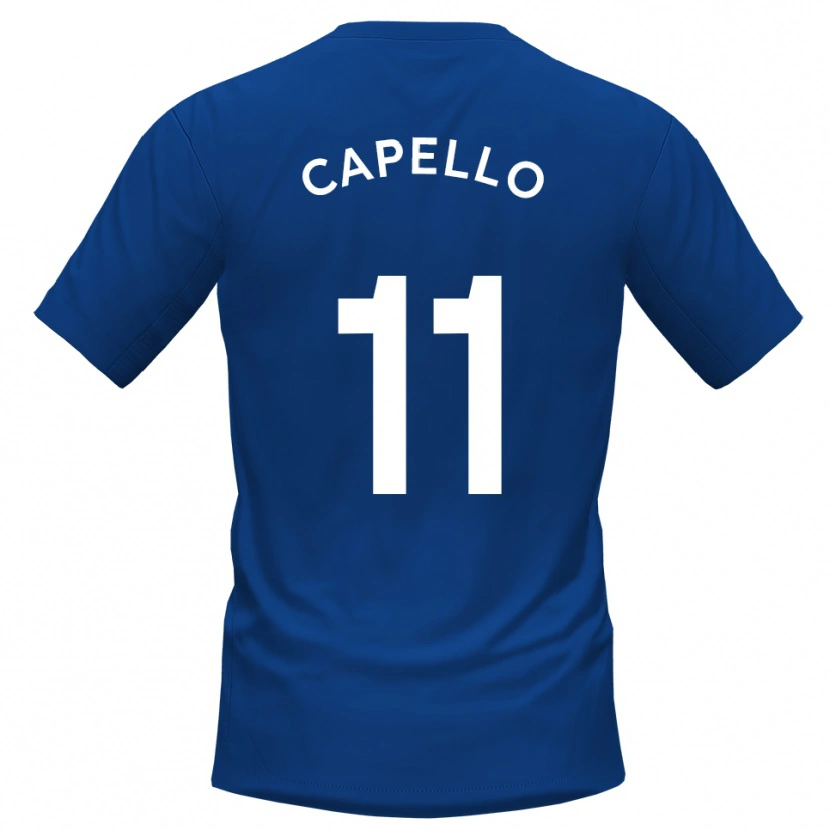 Danxen Heren Angelo Capello #11 Blauw Wit Thuisshirt Thuistenue 2025/26 T-Shirt België