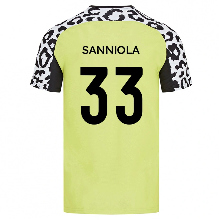 Danxen Heren Keon Sanniola #33 Fluorescerend Geel Thuisshirt Thuistenue 2025/26 T-Shirt België