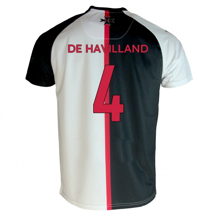 Danxen Heren Will De Havilland #4 Wit Zwart Thuisshirt Thuistenue 2025/26 T-Shirt België