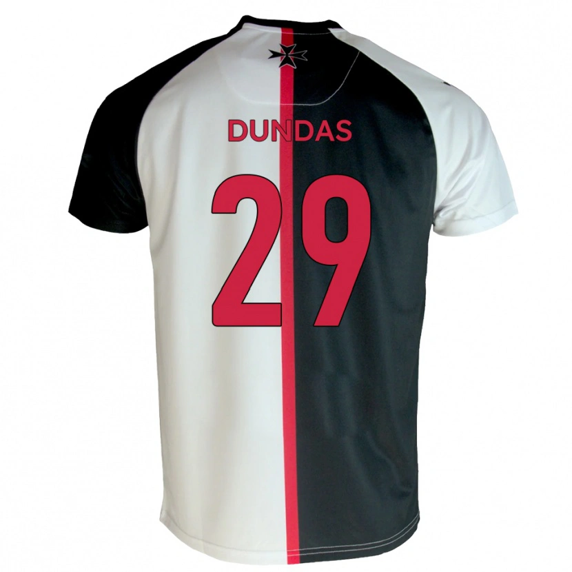 Danxen Heren Jadyn Dundas #29 Wit Zwart Thuisshirt Thuistenue 2025/26 T-Shirt België