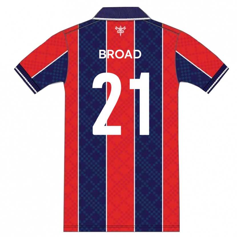 Danxen Heren Harvey Broad #21 Rood Marine Thuisshirt Thuistenue 2025/26 T-Shirt België