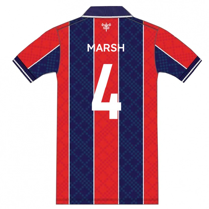 Danxen Heren George Marsh #4 Rood Marine Thuisshirt Thuistenue 2025/26 T-Shirt België