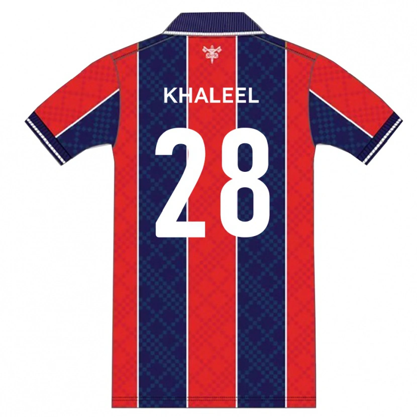 Danxen Heren Rafiq Khaleel #28 Rood Marine Thuisshirt Thuistenue 2025/26 T-Shirt België
