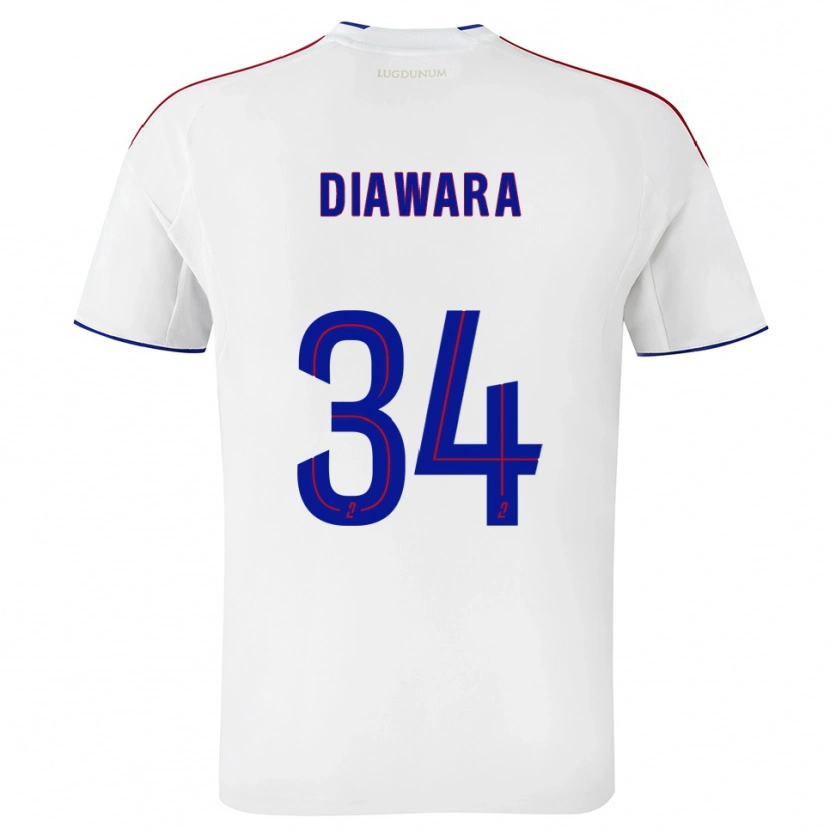 Danxen Heren Mahamadou Diawara #34 Wit Rood Thuisshirt Thuistenue 2025/26 T-Shirt België
