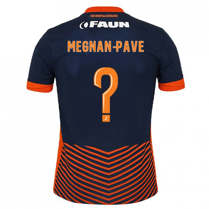Danxen Heren Lacine Megnan-Pave #0 Middernachtblauw Oranje Thuisshirt Thuistenue 2025/26 T-Shirt België