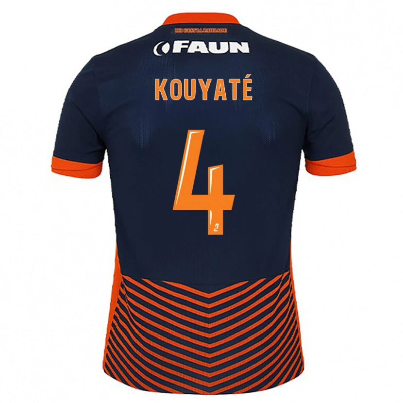 Danxen Heren Kiki Kouyaté #4 Middernachtblauw Oranje Thuisshirt Thuistenue 2025/26 T-Shirt België