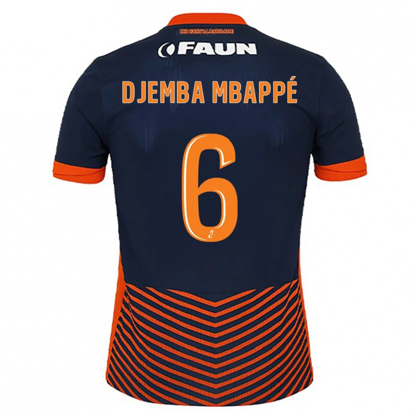 Danxen Heren Yvan Djemba Mbappé #6 Middernachtblauw Oranje Thuisshirt Thuistenue 2025/26 T-Shirt België
