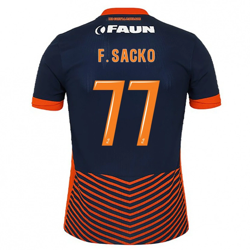 Danxen Heren Falaye Sacko #77 Middernachtblauw Oranje Thuisshirt Thuistenue 2025/26 T-Shirt België