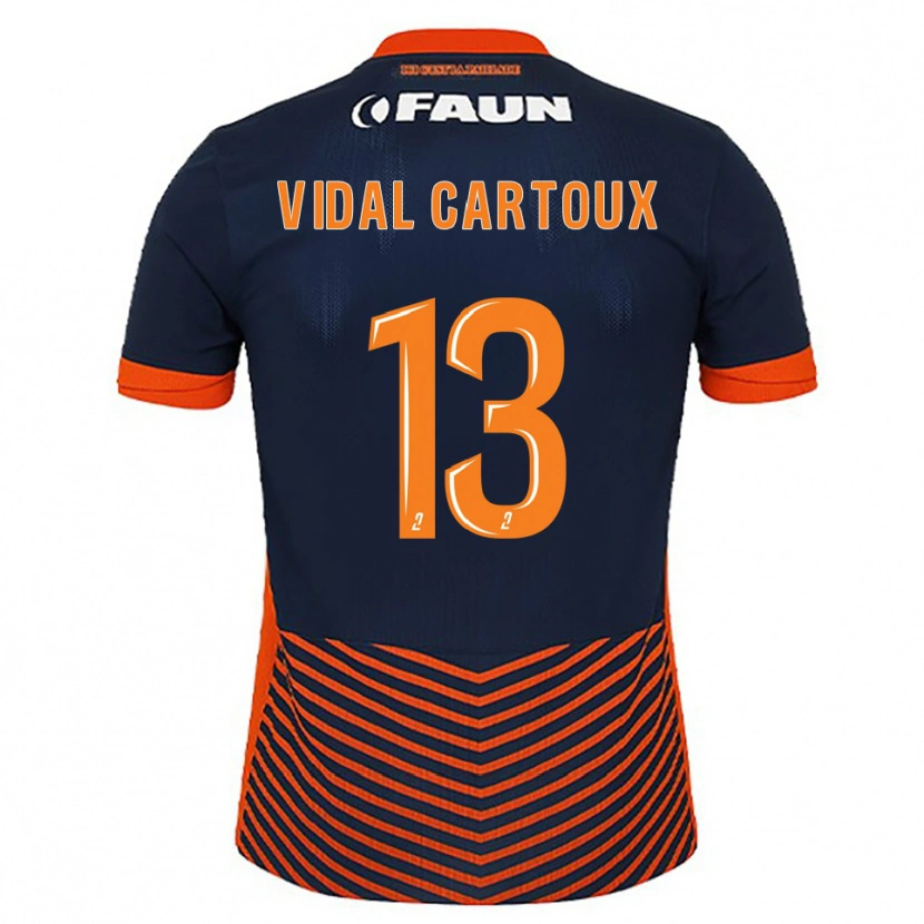 Danxen Heren Noah Vidal-Cartoux #13 Middernachtblauw Oranje Thuisshirt Thuistenue 2025/26 T-Shirt België