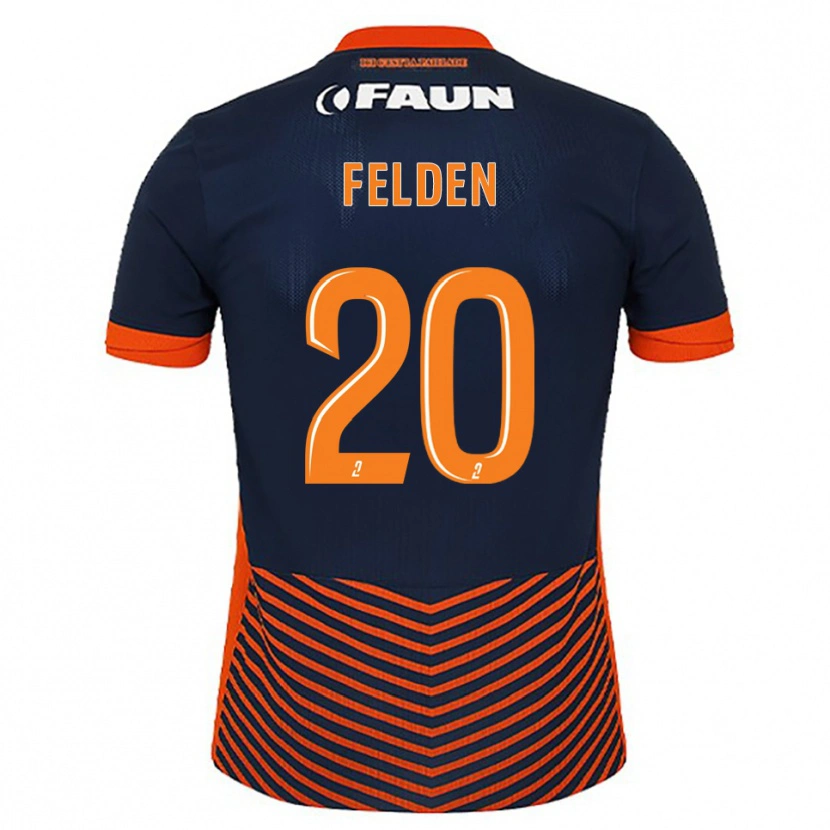 Danxen Heren Agathe Felden #20 Middernachtblauw Oranje Thuisshirt Thuistenue 2025/26 T-Shirt België