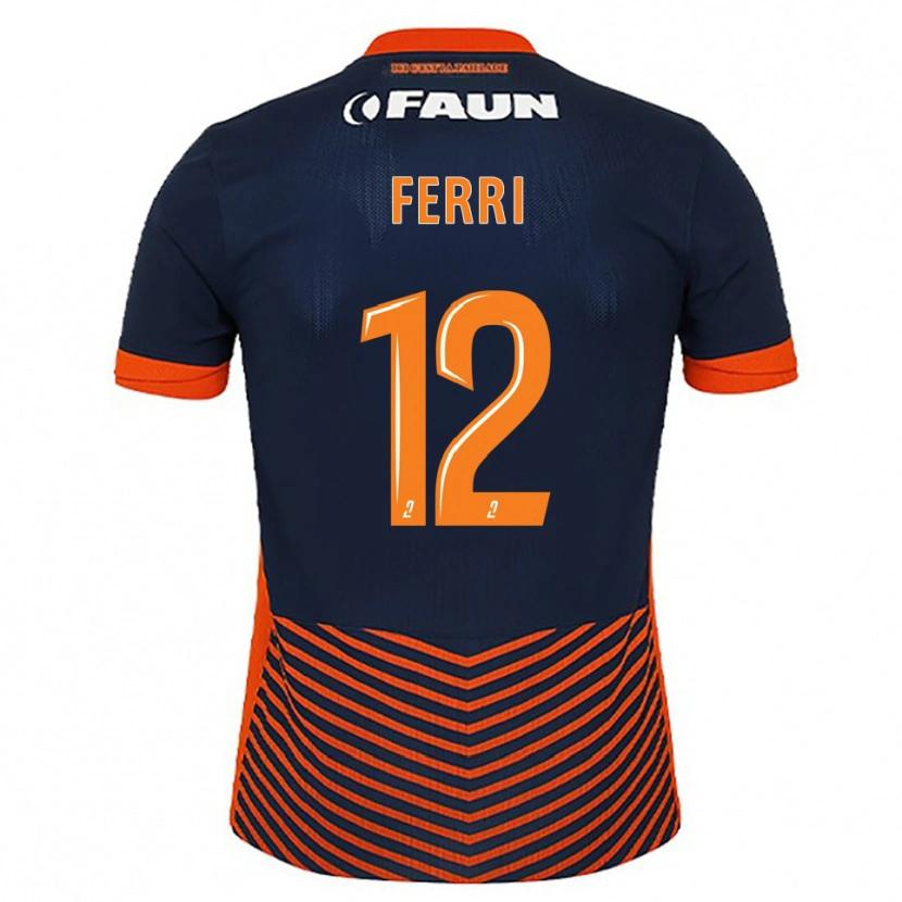 Danxen Heren Jordan Ferri #12 Middernachtblauw Oranje Thuisshirt Thuistenue 2025/26 T-Shirt België