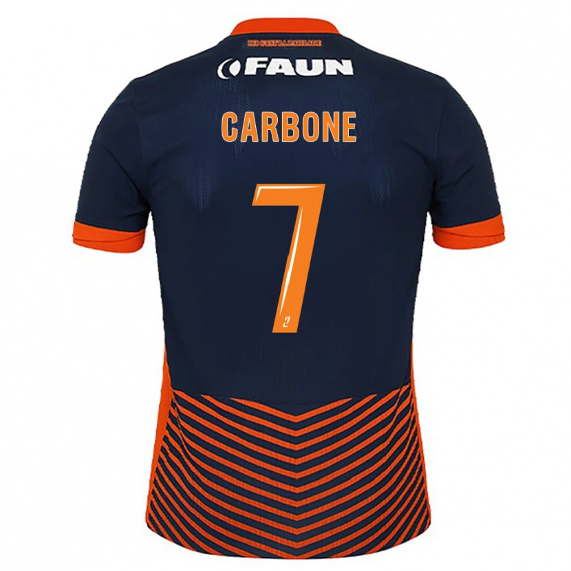 Danxen Heren Giani Carbone #7 Middernachtblauw Oranje Thuisshirt Thuistenue 2025/26 T-Shirt België