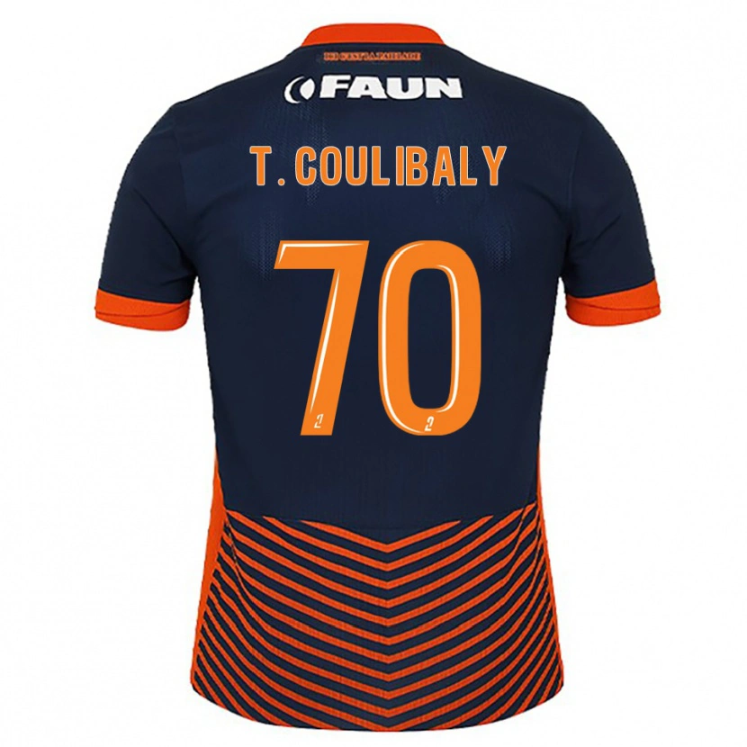 Danxen Heren Tanguy Coulibaly #70 Middernachtblauw Oranje Thuisshirt Thuistenue 2025/26 T-Shirt België