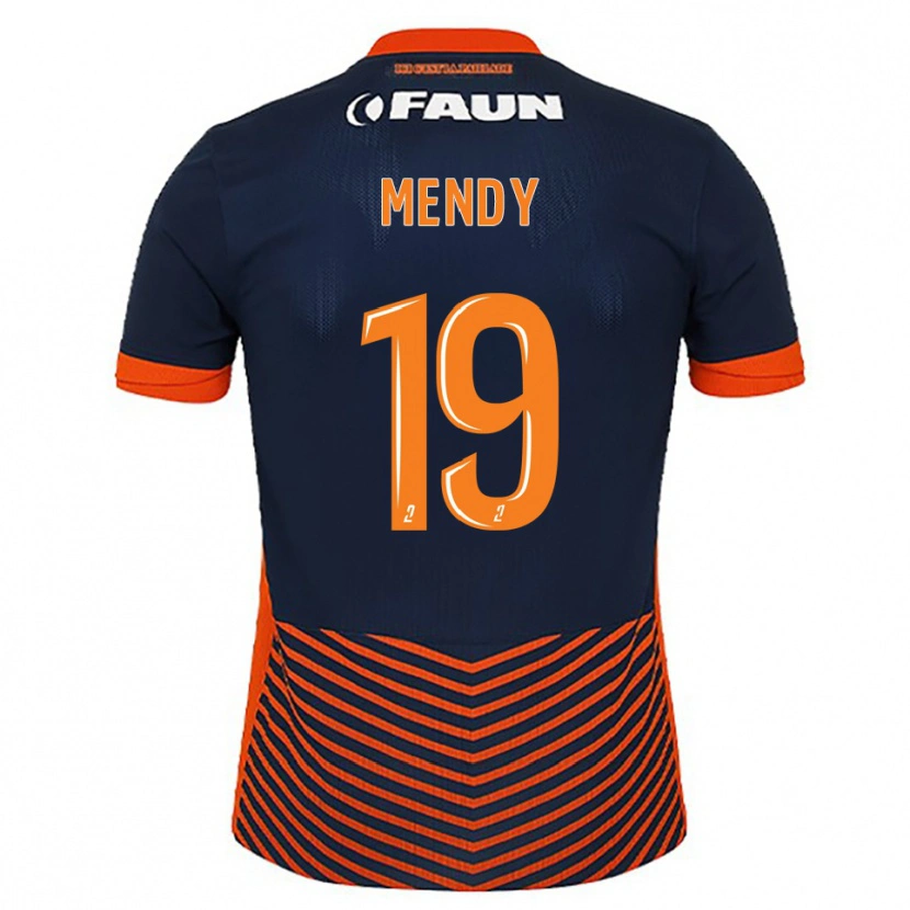 Danxen Heren Alexandre Mendy #19 Middernachtblauw Oranje Thuisshirt Thuistenue 2025/26 T-Shirt België