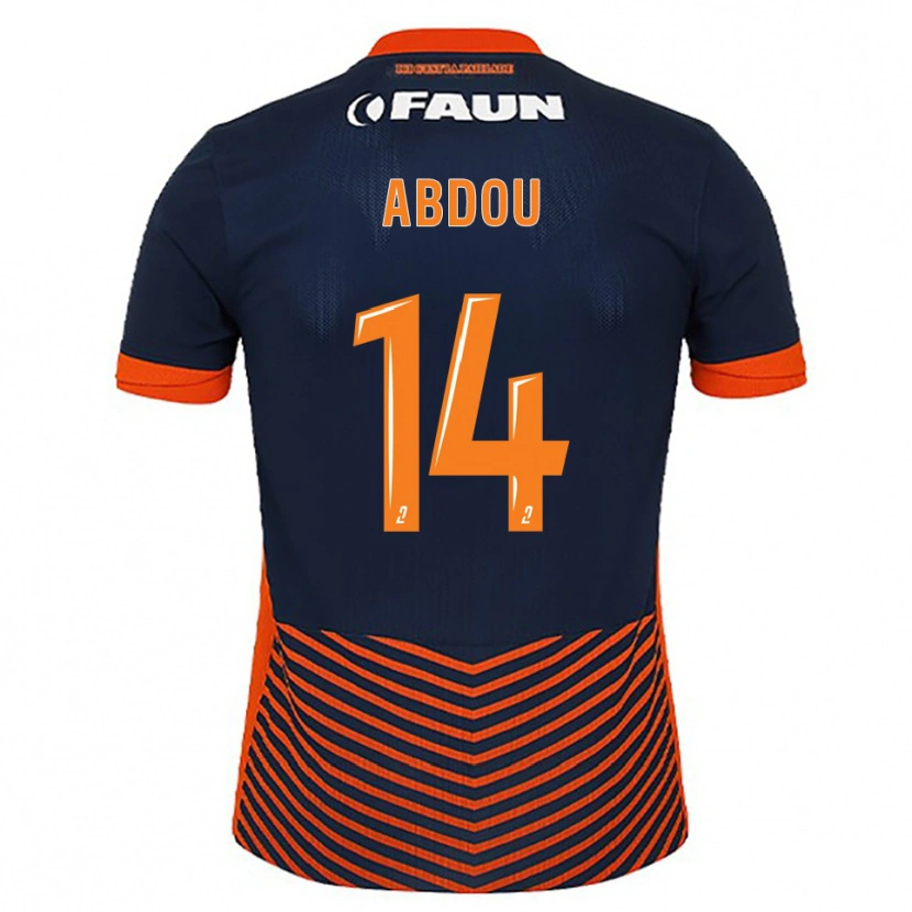 Danxen Heren Mathias Abdou #14 Middernachtblauw Oranje Thuisshirt Thuistenue 2025/26 T-Shirt België