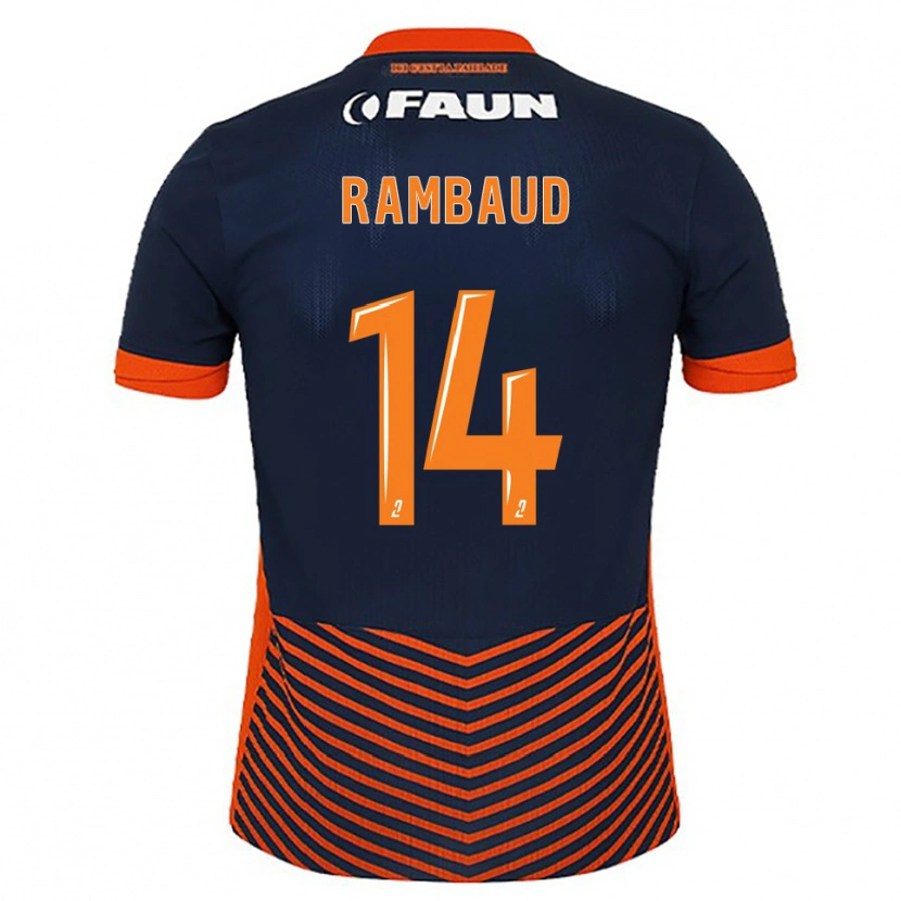 Danxen Heren Elisa Rambaud #14 Middernachtblauw Oranje Thuisshirt Thuistenue 2025/26 T-Shirt België