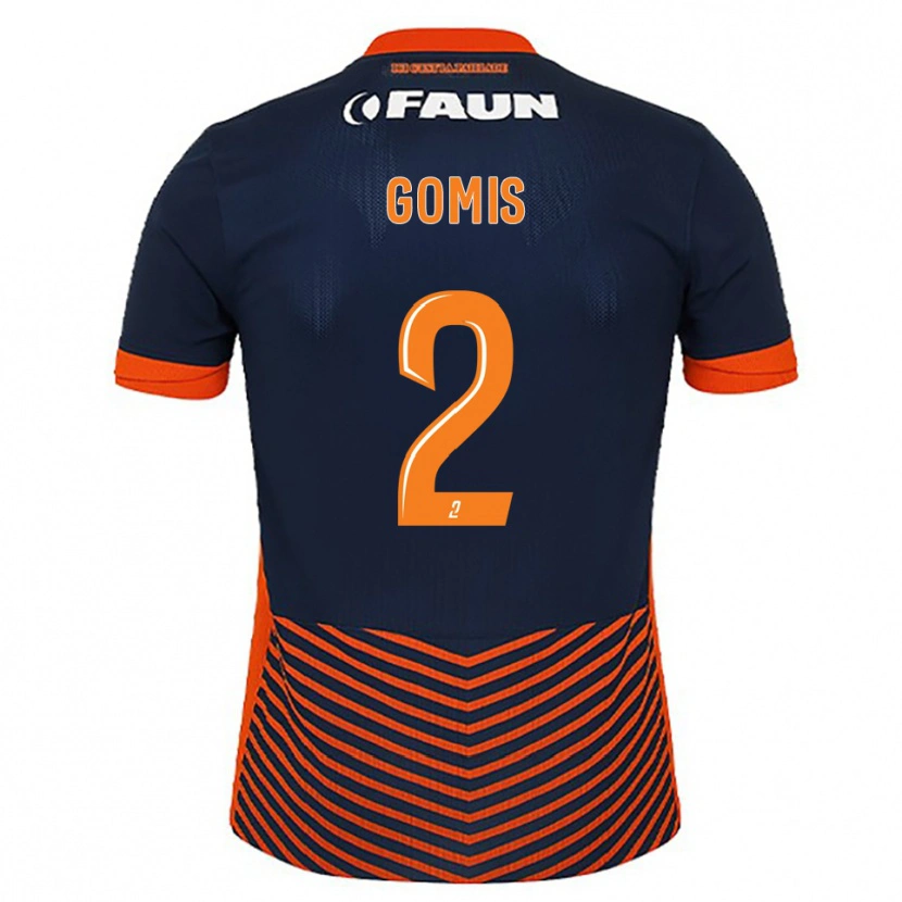 Danxen Heren Kabissan Gomis #2 Middernachtblauw Oranje Thuisshirt Thuistenue 2025/26 T-Shirt België
