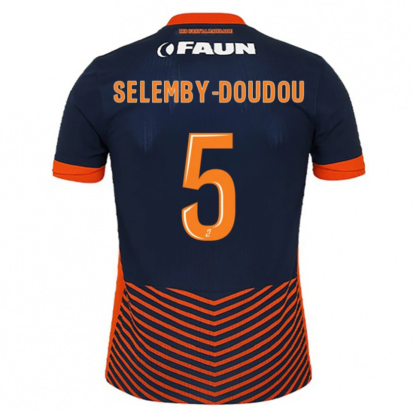 Danxen Heren Basile Selemby-Doudou #5 Middernachtblauw Oranje Thuisshirt Thuistenue 2025/26 T-Shirt België