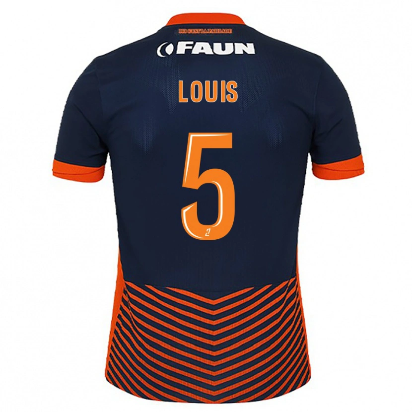Danxen Heren Kethna Louis #5 Middernachtblauw Oranje Thuisshirt Thuistenue 2025/26 T-Shirt België
