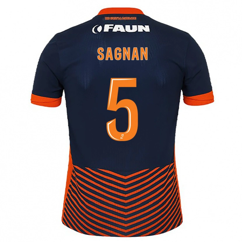 Danxen Heren Modibo Sagnan #5 Middernachtblauw Oranje Thuisshirt Thuistenue 2025/26 T-Shirt België