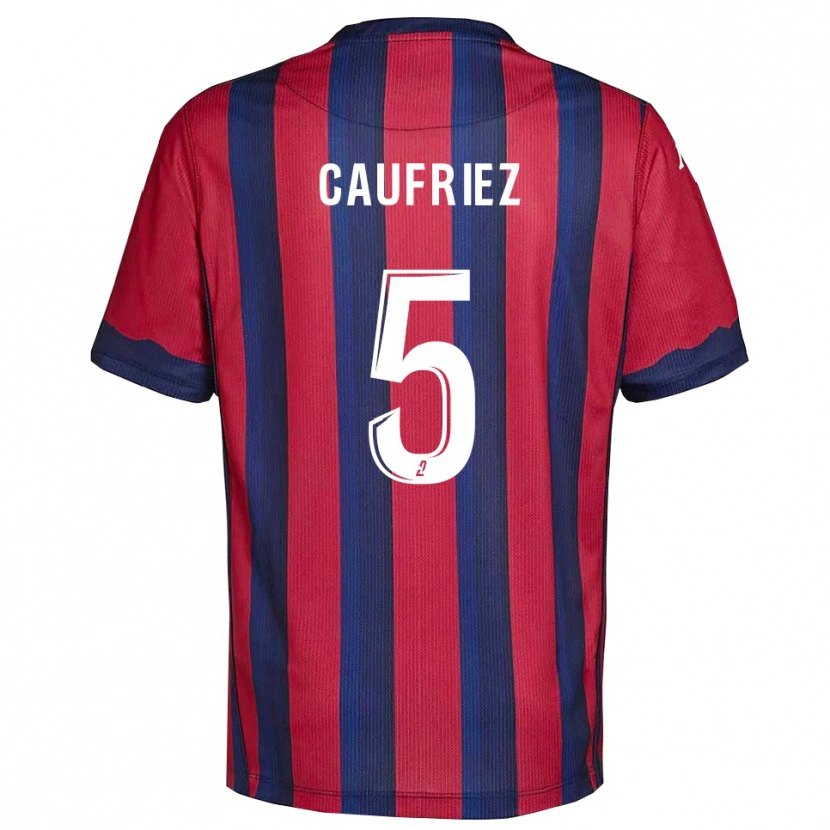Danxen Heren Maximiliano Caufriez #5 Bourgondisch Marine Thuisshirt Thuistenue 2025/26 T-Shirt België