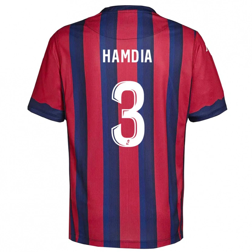 Danxen Heren Ilyes Hamdia #3 Bourgondisch Marine Thuisshirt Thuistenue 2025/26 T-Shirt België