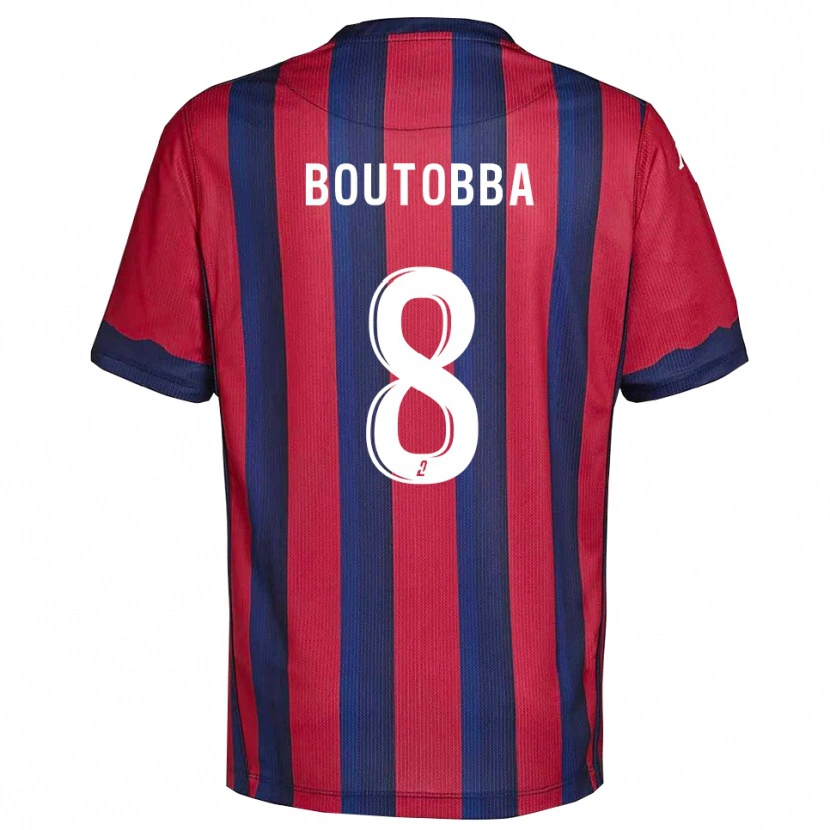 Danxen Heren Bilal Boutobba #8 Bourgondisch Marine Thuisshirt Thuistenue 2025/26 T-Shirt België