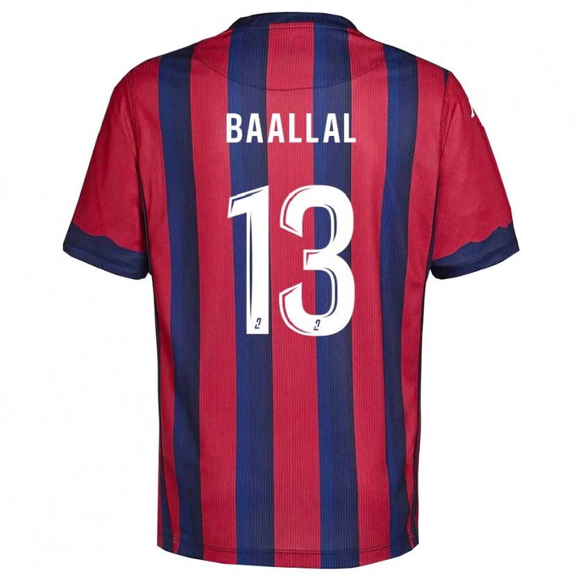 Danxen Heren Abdellah Baallal #13 Bourgondisch Marine Thuisshirt Thuistenue 2025/26 T-Shirt België